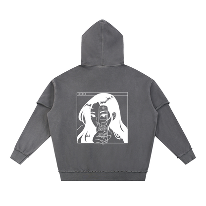 IA Raw Edge Double Layered Hoodie