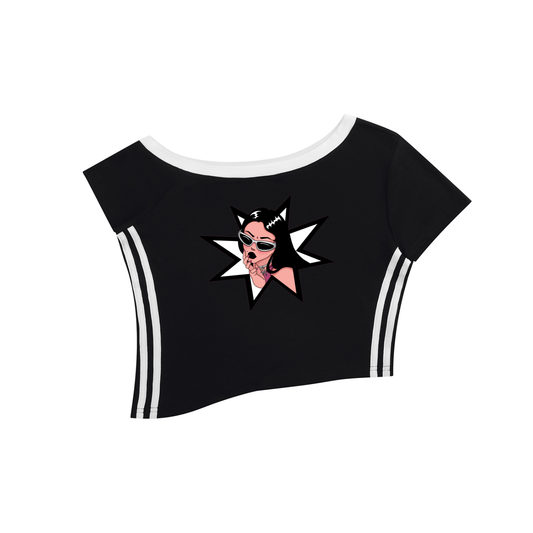 FAVORED SON Women's Racer Cropped T-Shirt