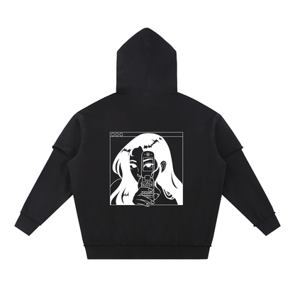 IA Raw Edge Double Layered Hoodie