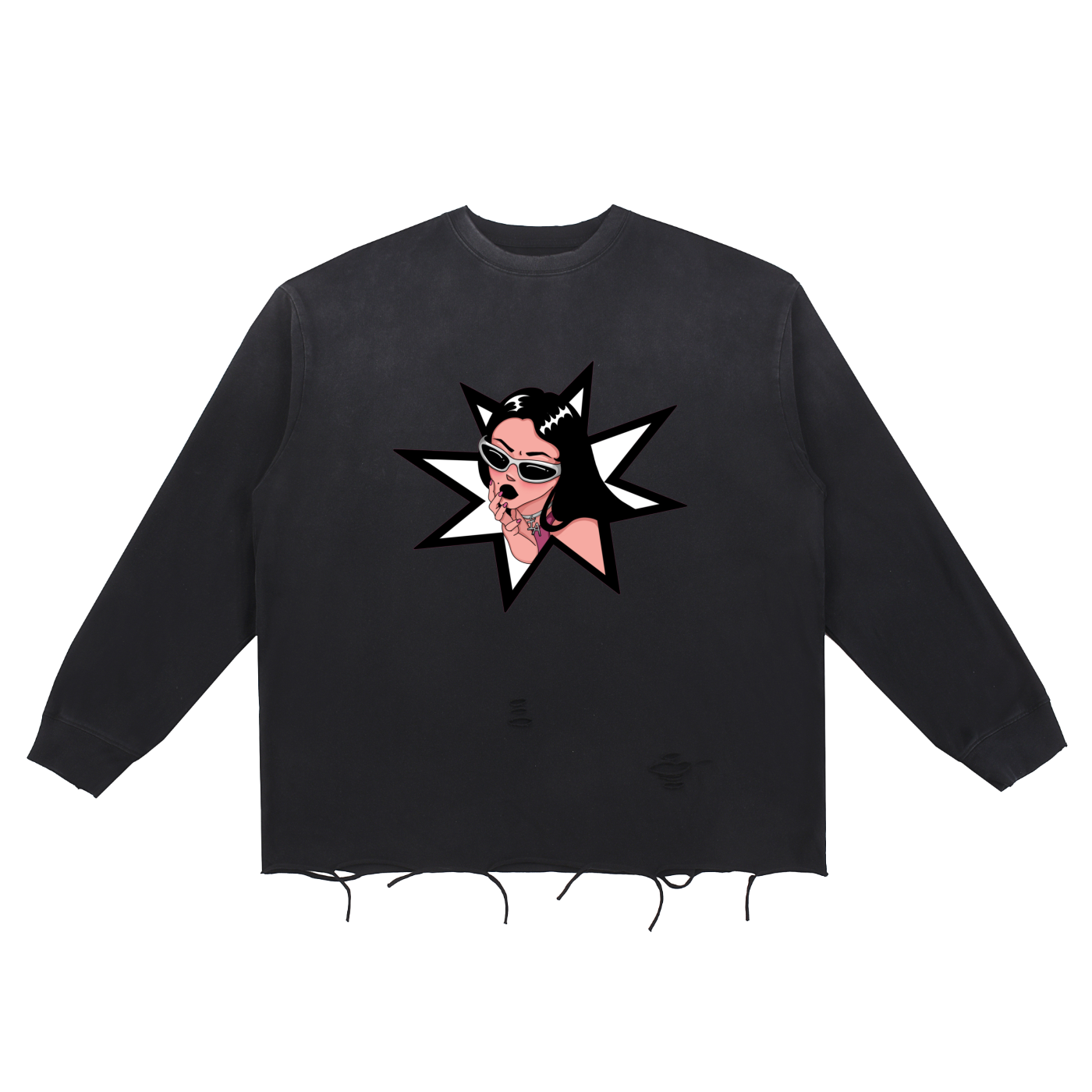 FAVORED SON Unisex Raw-Edge Cotton Longsleeve